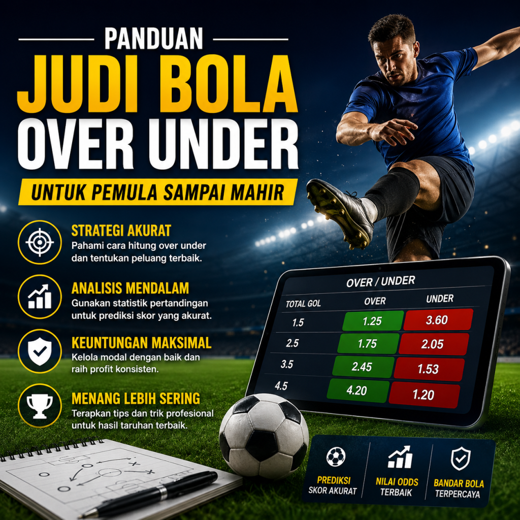 Panduan Judi Bola Over Under untuk Pemula Sampai Mahir